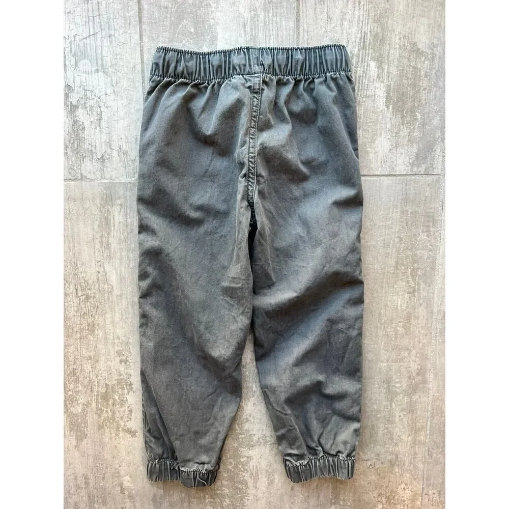 Baby Gap Boys Basic Jogger Pants Gray Cotton Casual Elastic Waist School 4T 4